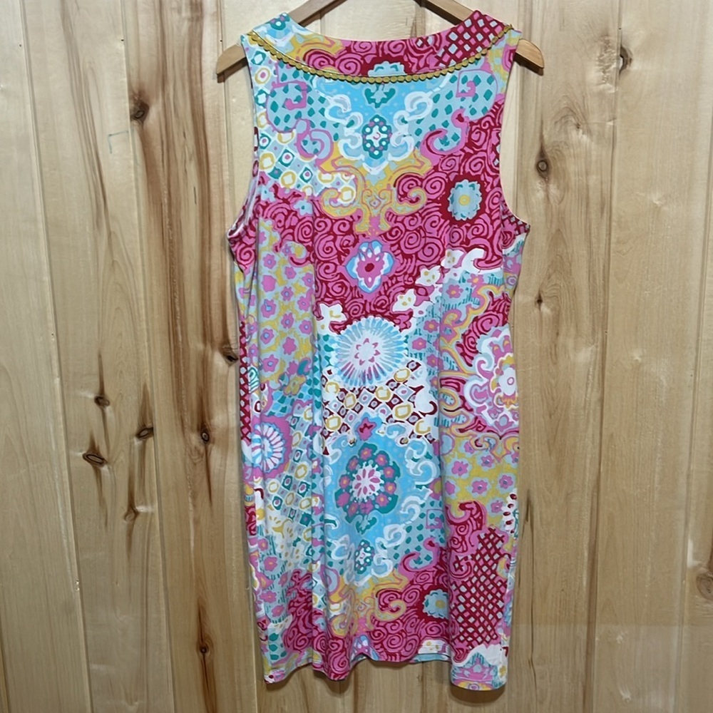 Talbots Womens Medallion Interlock Sleeveless Shift Dress Size‎ L - Picture 5 of 6